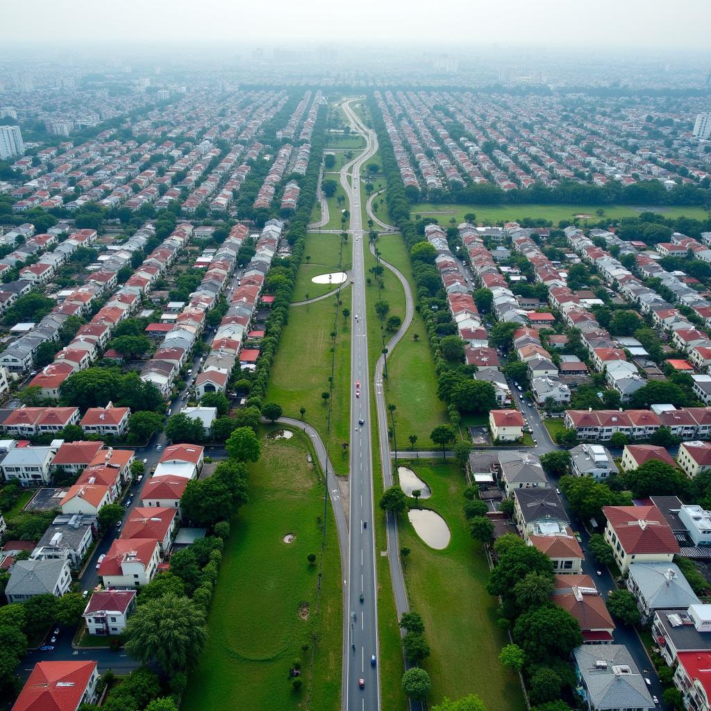 Toan canh xa Ba Diem Huyen Hoc Mon Thanh pho Ho Chi Minh khu vuc cua ngo